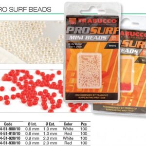 ΧΑΝΤΡΕΣ TRABUCCO PRO SURF BEADS 0.9mm / 2.0mm - ΚΟΚΚΙΝΕΣ